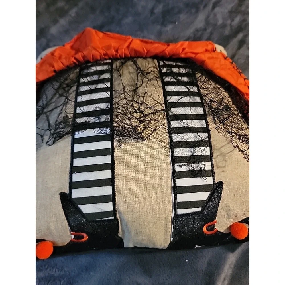 Decorative Halloween Pillow I Put A Spell On You‎ Witch Beige White Orange Black